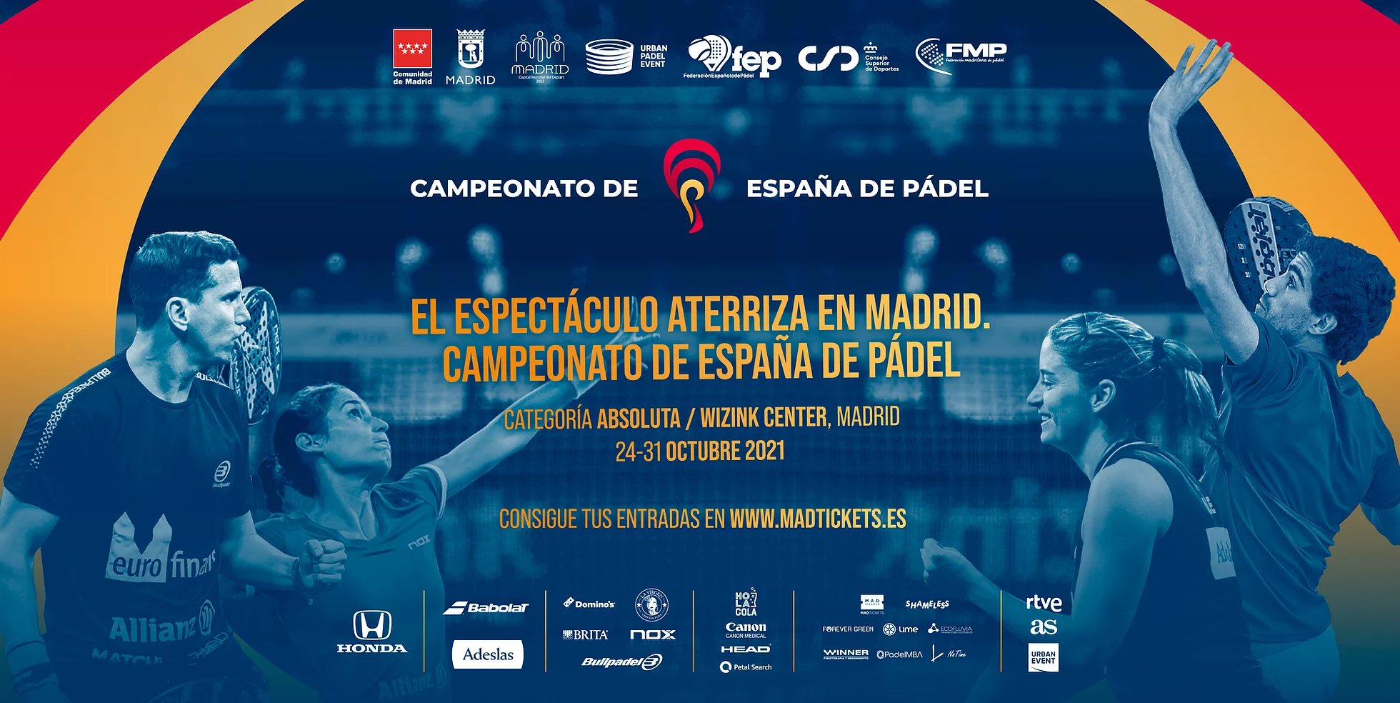 Ya a la venta las entradas para el Campeonato de España de Pádel 20212