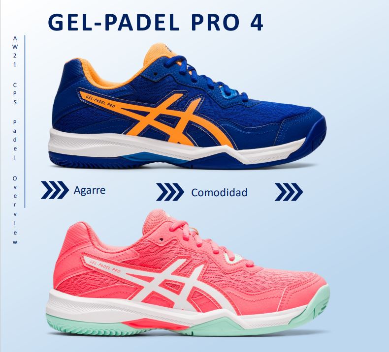 Las zapatillas Gel-Padel Pro 4 están disponibles también en chicas