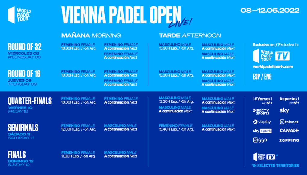Streaming del Vienna Padel Open 2022