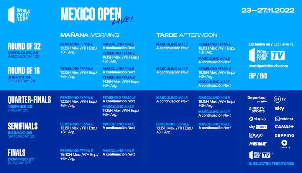 Horarios del streaming del México Open 2022