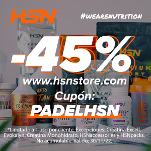 Usa el cupón PADELHSN para obtener un 45% en HSN, tienda líder en nutrición deportiva y dietética natural