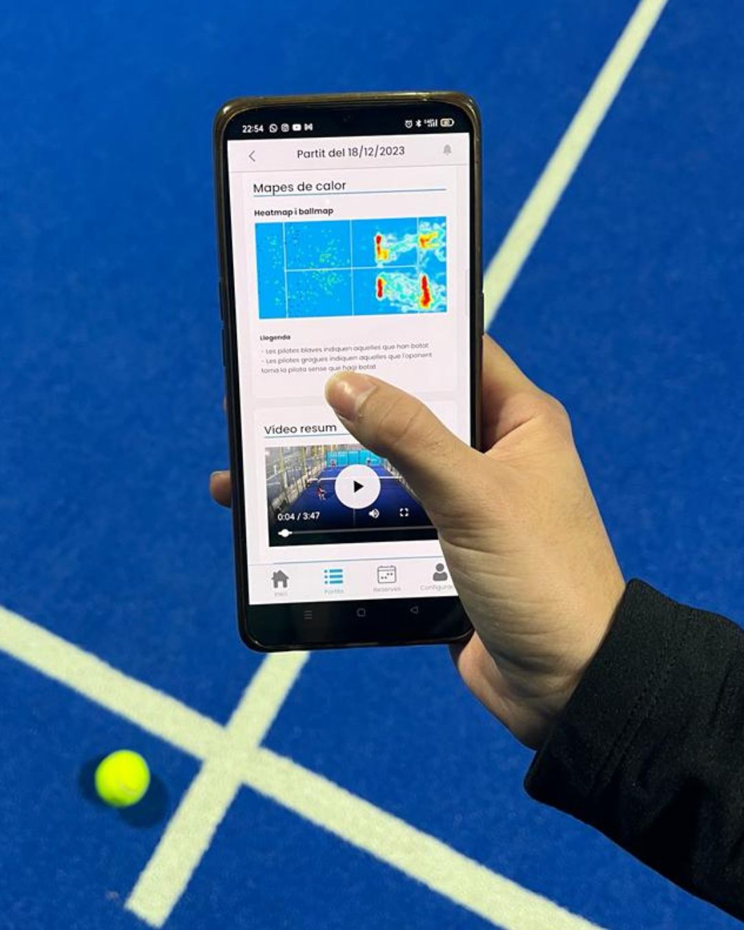 El coach virtual de aiball ofrece a sus clientes recomendaciones de mejora, puntos fuertes y débiles de su juego, estadísticas de rendimiento