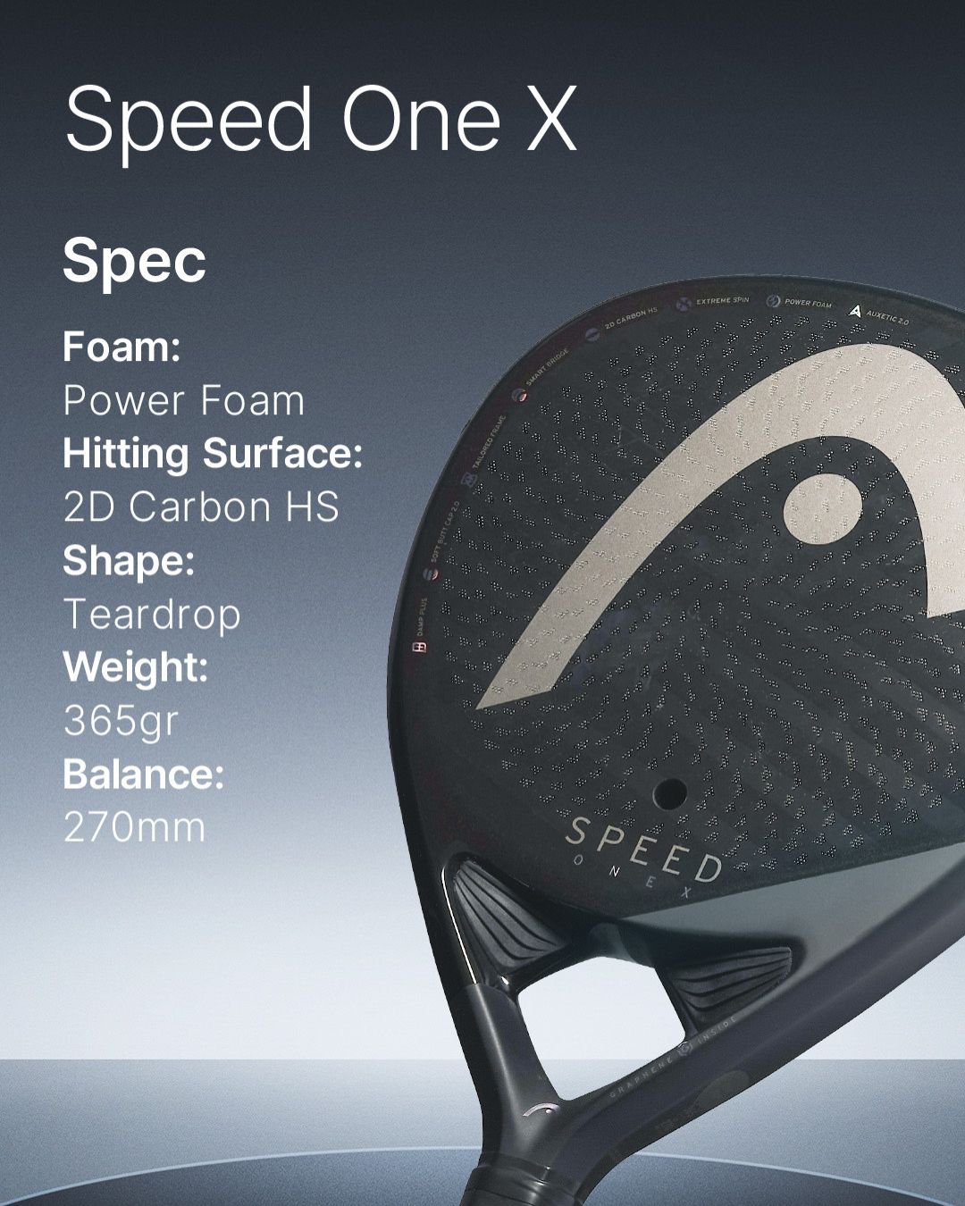 La SPEED ONE X pertenece a la ONE Padel Collection