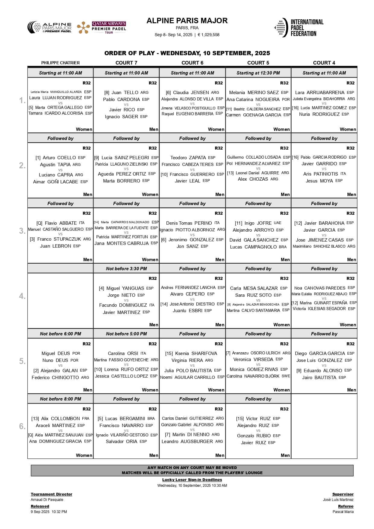 Enfrentamientos y horarios de los dieciseisavos de final
