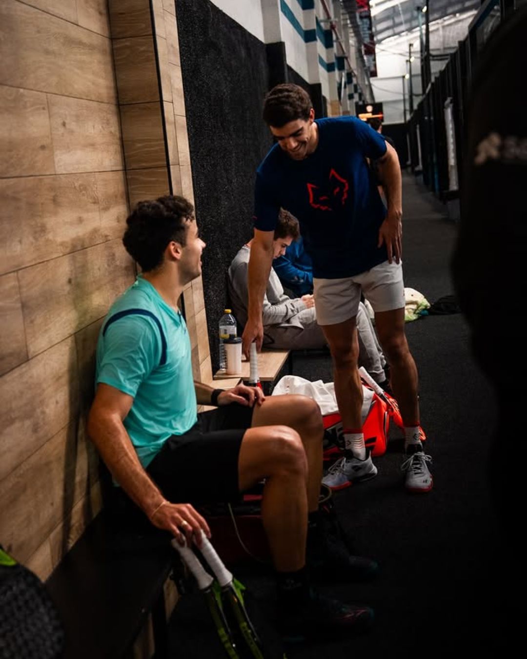 Lebrón y Augsburger en un entreamiento de esta semana