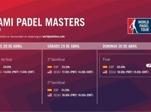 Conoce los horarios del streaming del Miami Padel Masters