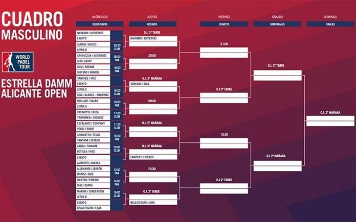Ya conocen los cuadros del Alicante Open, próxima prueba del calendario