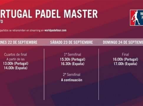 Conoce los horarios del streaming del Portugal Master