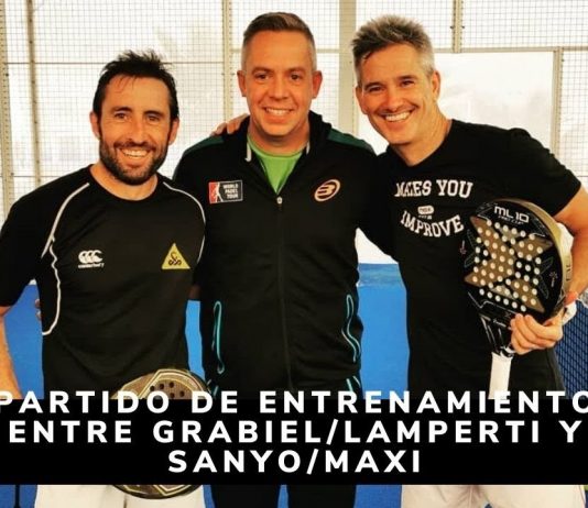 Lamperti y Grabiel entrenando con Sanyo y Maxi Sánchez