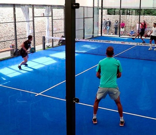 Partido de entrenamiento entre Lebrón y Galán frente a Juan Martín Díaz y Campagnolo