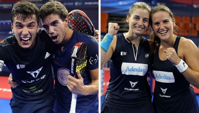 Galán - Lebrón y Salazar - Sánchez ganan las finales del Estrella Damm Valencia Open
