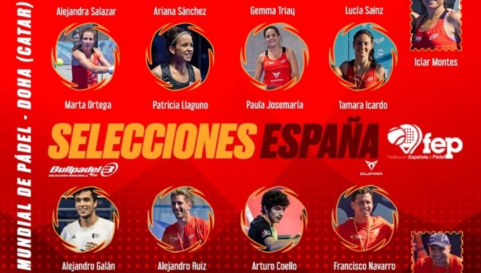 España ya tiene a sus jugadores seleccionados para el Mundial de Pádel de Doha