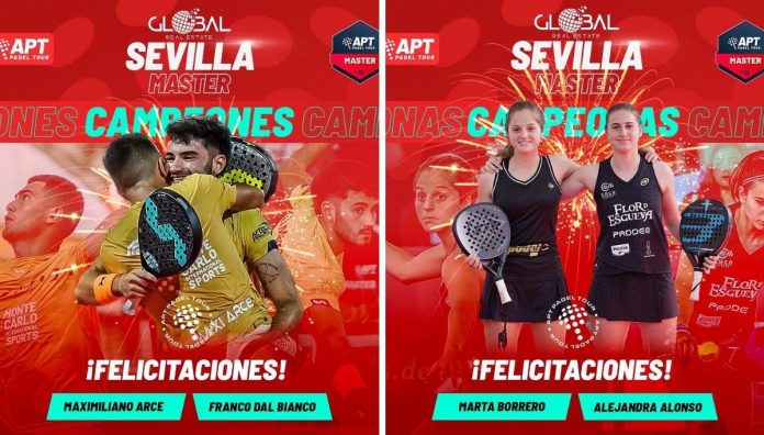 Dal Bianco - Arce y Borrero - Alonso ganan el Global Sevilla Master del APT Padel Tour