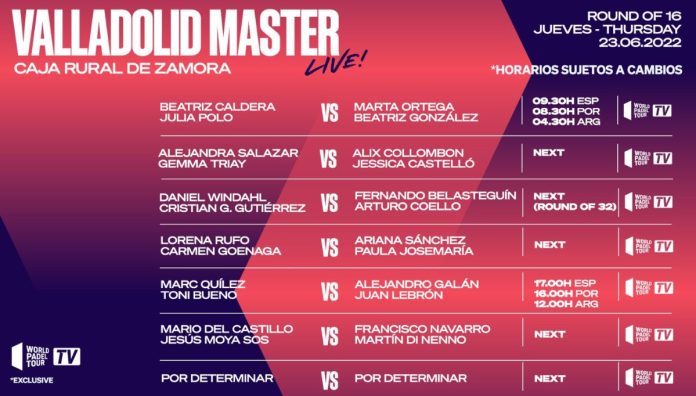 ¿Qué partidos se retransmitirán en los octavos del Valladolid Master 2022?