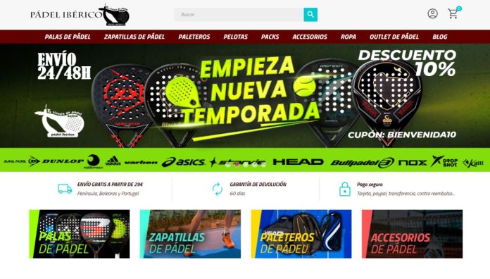 Pádel Ibérico lanza su nueva web para un gran Black Friday Padel 2022
