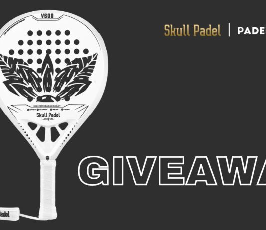 Participate in the giveaway of a V600 - SKULL BLANCA 12K racket from Skull Padel