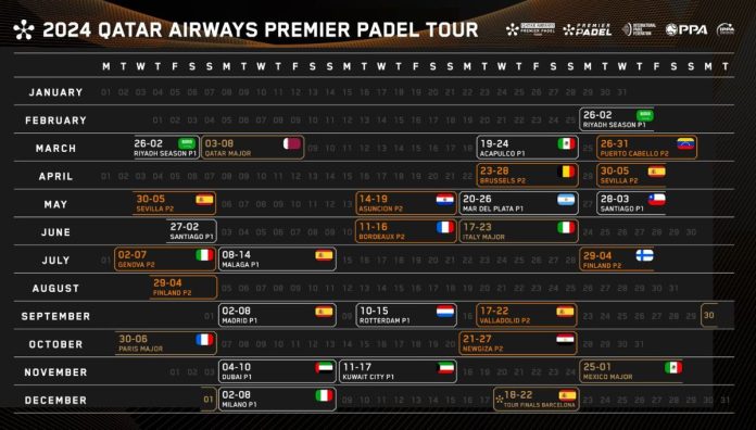 Premier Padel redefine su calendario 2024 y amplia horizontes hacia Estados Unidos