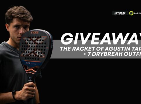Participate in the giveaway of Agustín Tapia's racket and 7 sets of DRYBREAK clothing!