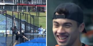 Augsburger copió en Sudáfrica el remate de contrapared lateral de fantasía de Tapia