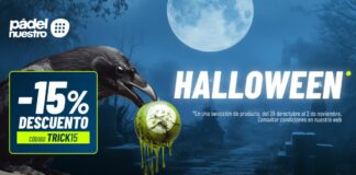 Truco o trato: Pādel Nuestro celebra Halloween con un 15% extra de descuento