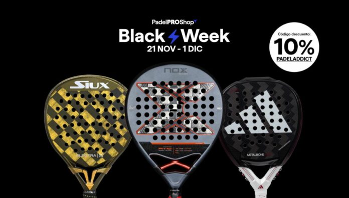 Black Friday 2025: las mejores ofertas en palas Nox, Adidas, Siux, Bullpadel y más