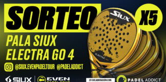 ¡Sorteamos 5 palas SIUX Electra Go 4 junto al circuito Siux Even Padel Tour!