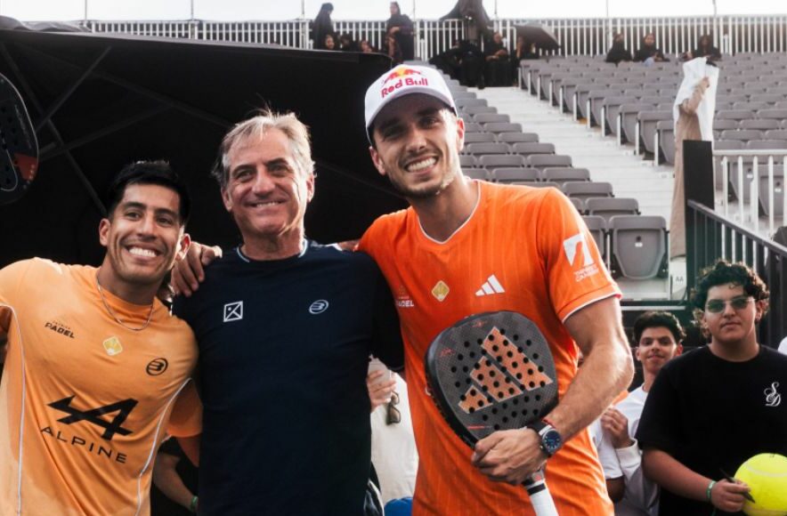 A vueltas con el naranja...Tanto Galán y Chingotto como Lebrón y Augsburger han escogido este color para jugar en Riyadh